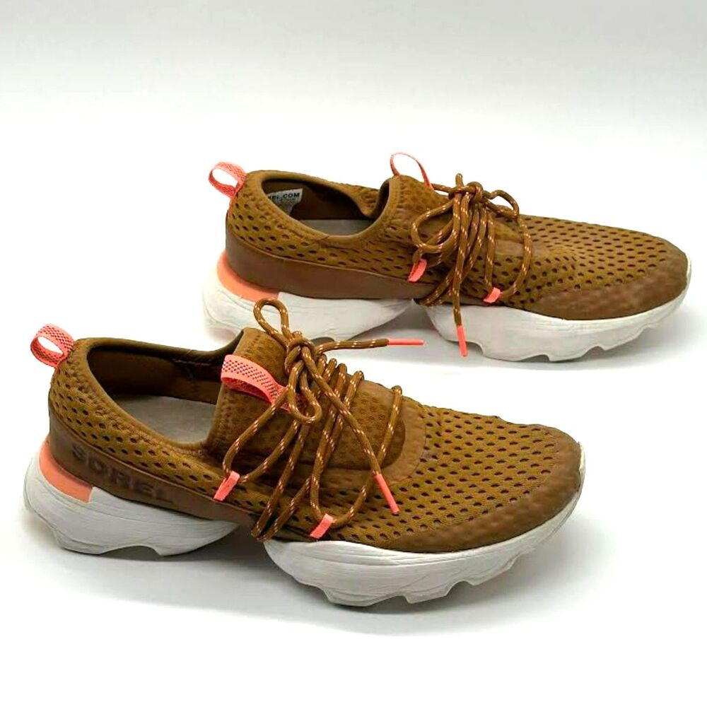 Sorel Kinetic Impact Lace Up Sneakers Athletic Shoes Womens Size 9.5 Amber Coral - Picture 2 of 9